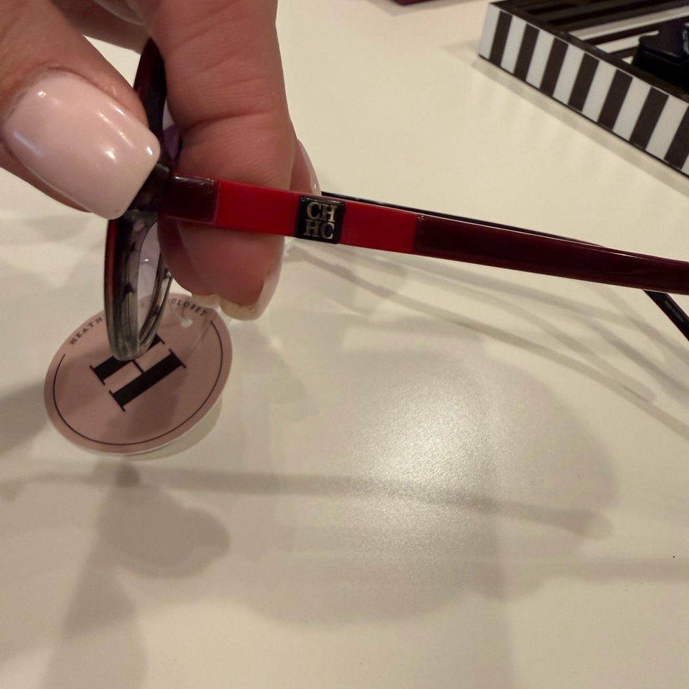 Carolina Herrera Burgundy Sunglasses - Picture 3 of 9